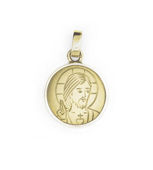 Gold scapular medal Sacred...