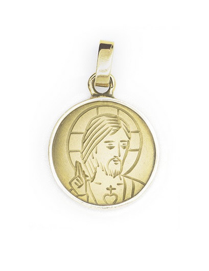 Gold scapular medal Sacred...