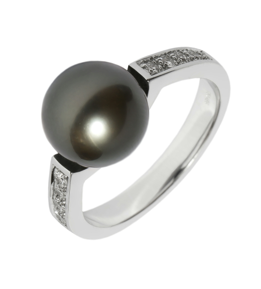Tahitian pearl ring with...