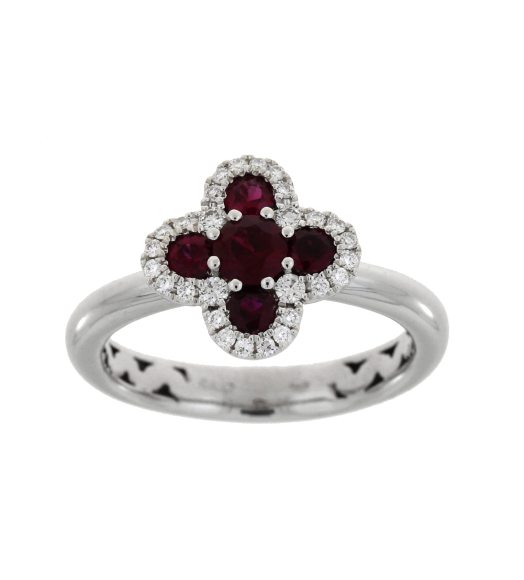 White gold ruby and diamond...