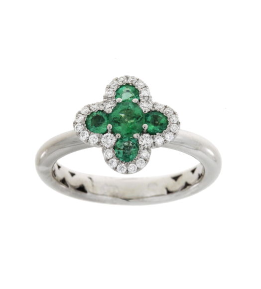 White gold emerald and...