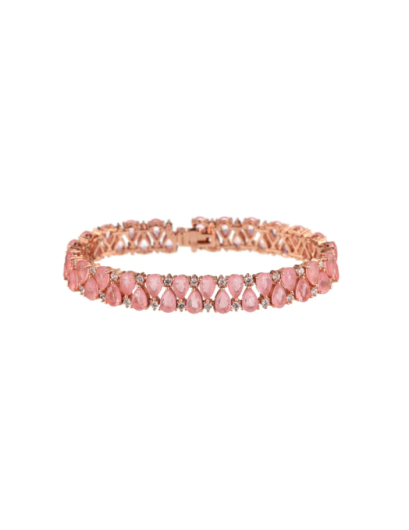 Pulsera piedra rosa palo y...